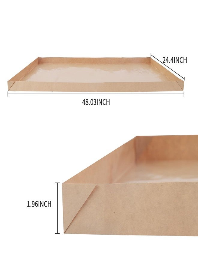 LWYMX Disposable Guinea Pig Cage Liners, 48" x24 Large Liner Bag for Guinea Pig Cage Bottom, Water-Resistant Kraft Paper (4Pack) - Image 2